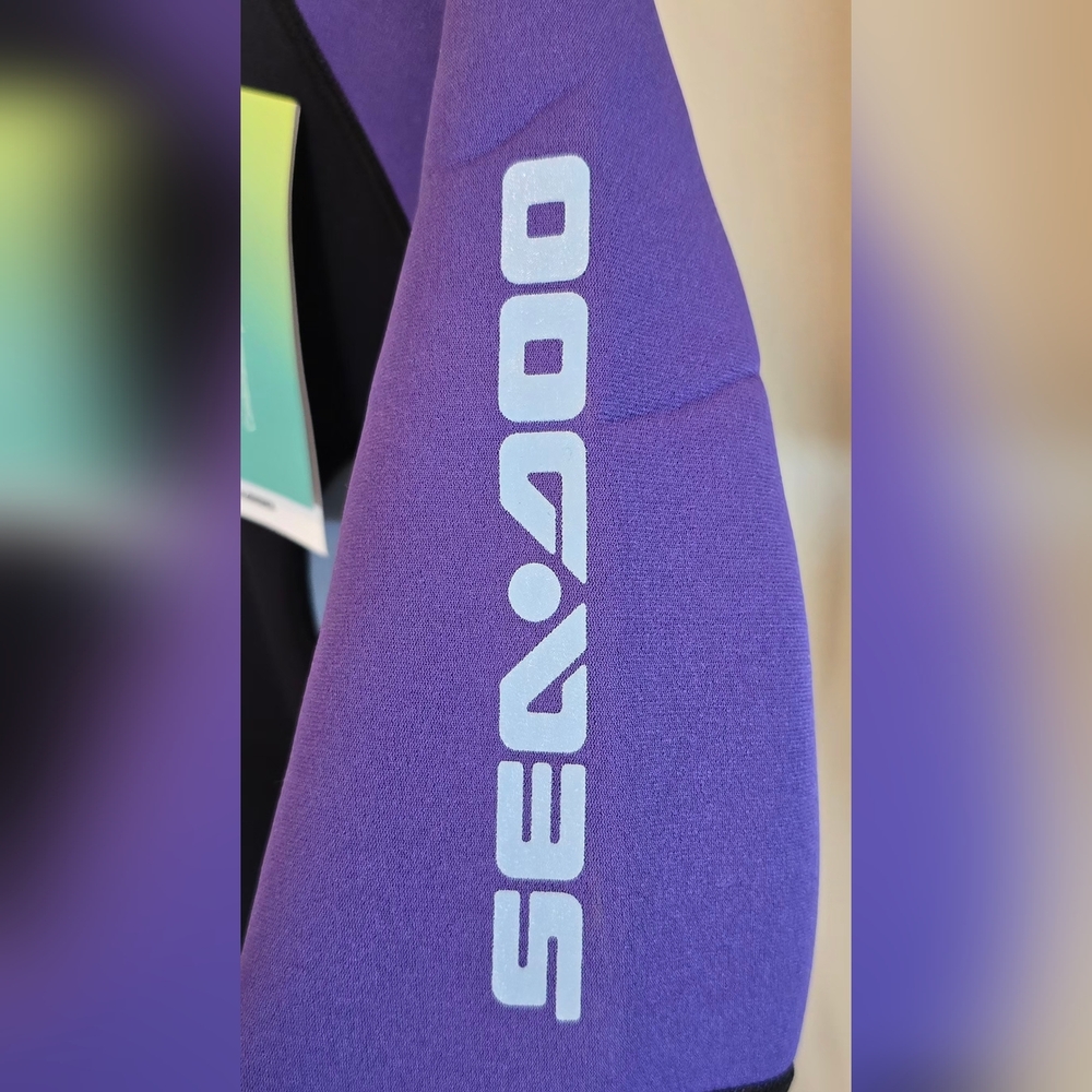 NWT Seadoo Women's 3MM Shorty Wetsuit - Black Blue Purple Small - Picture 10 of 11